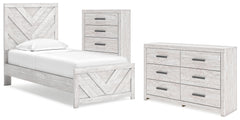 Diamond Furniture - Ashley Furniture - Cayboni Twin Panel Bed, Dresser and Chest - Twin Panel Bed, Dresser and Chest - B3788B11
