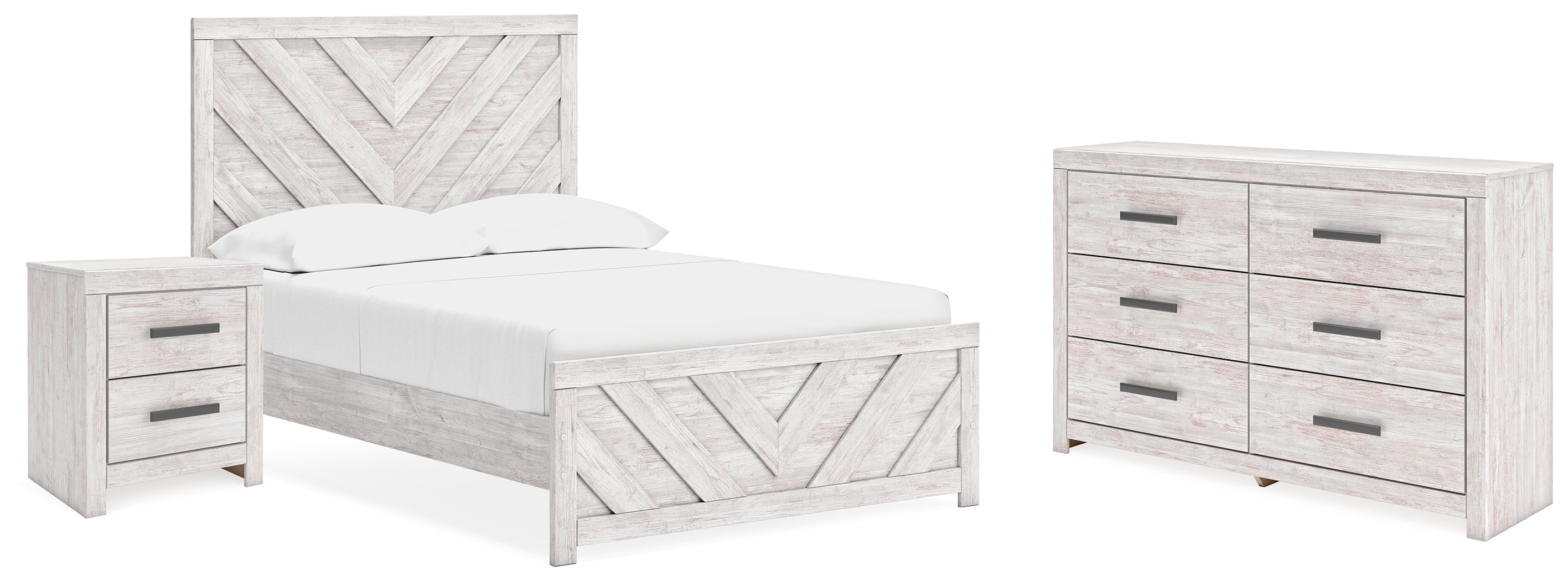 Diamond Furniture - Ashley Furniture - Cayboni Full Panel Bed, Dresser and Nightstand - Full Panel Bed, Dresser and Nightstand - B3788B16