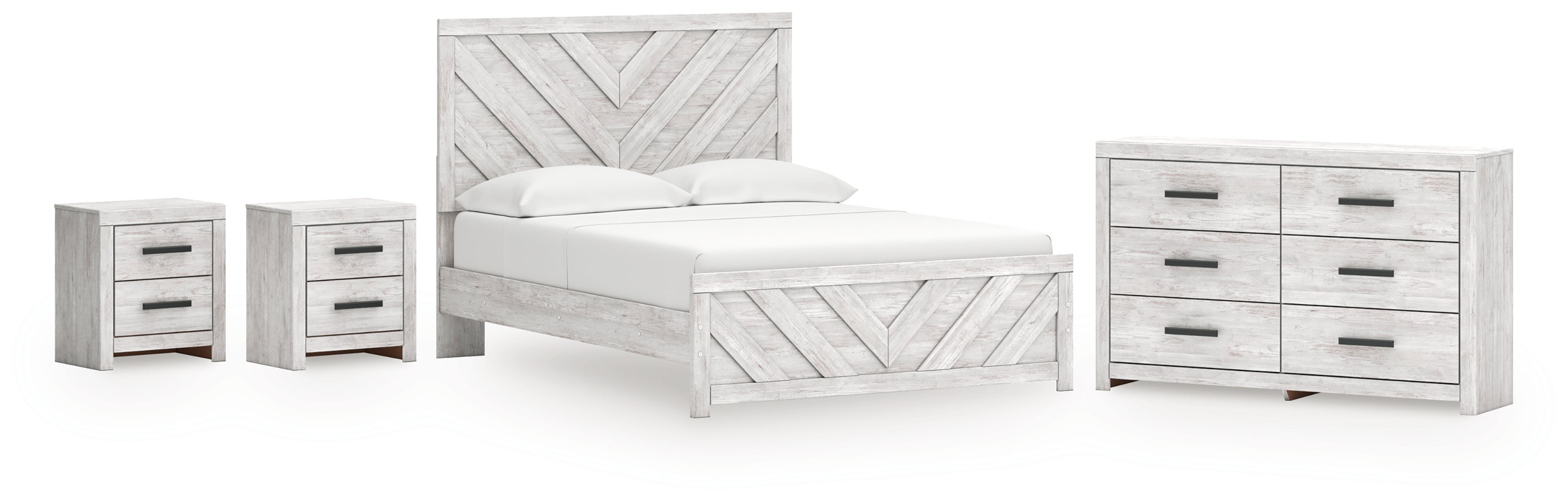 Diamond Furniture - Ashley Furniture - Cayboni Queen Panel Bed, Dresser and 2 Nightstands - Queen Panel Bed, Dresser and 2 Nightstands - B3788B13