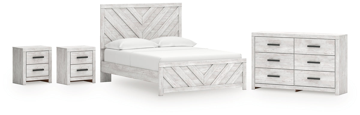 Diamond Furniture - Ashley Furniture - Cayboni Queen Panel Bed, Dresser and 2 Nightstands - Queen Panel Bed, Dresser and 2 Nightstands - B3788B13