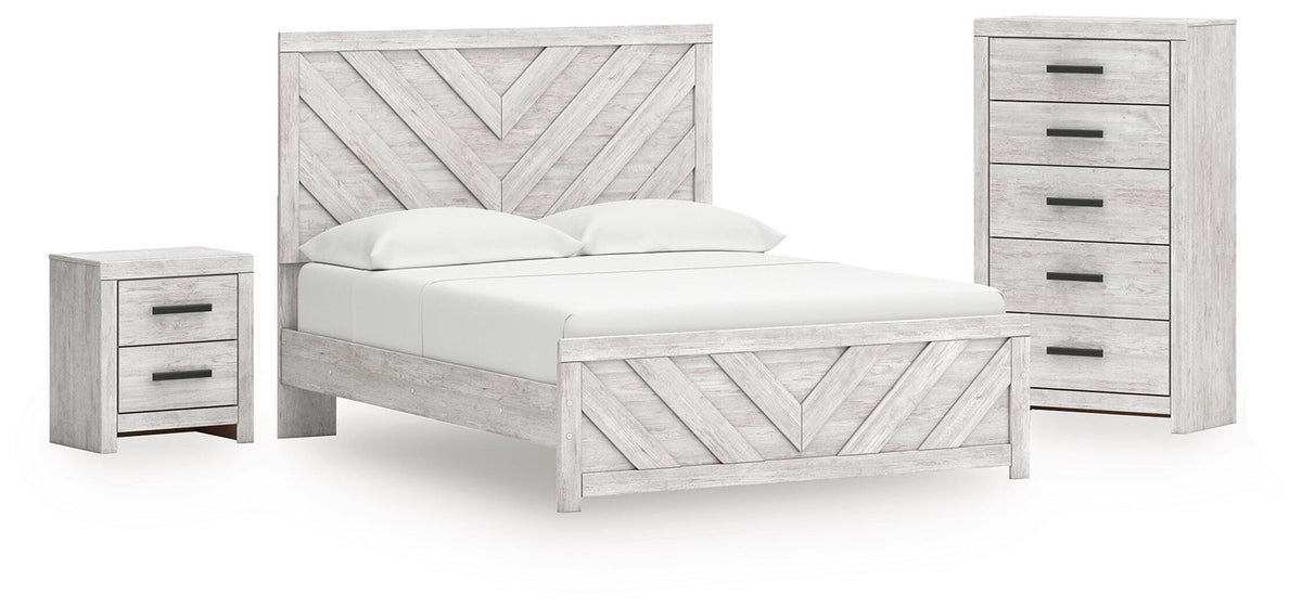 Diamond Furniture - Ashley Furniture - Cayboni Queen Panel Bed, Chest and Nightstand - Queen Panel Bed, Chest and Nightstand - B3788B20