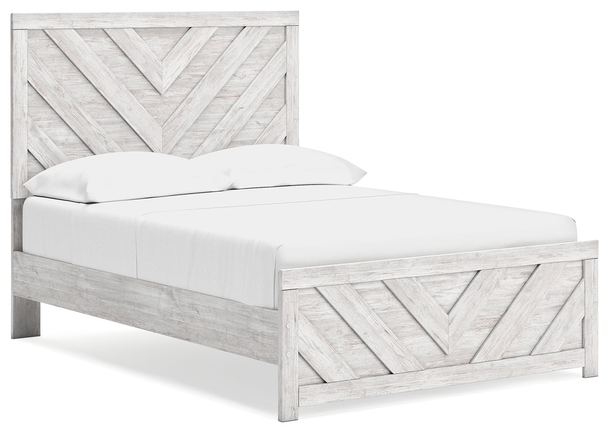 Diamond Furniture - Ashley Furniture - Cayboni Full Panel Bed - Full Panel Bed / Whitewash - B3788B2