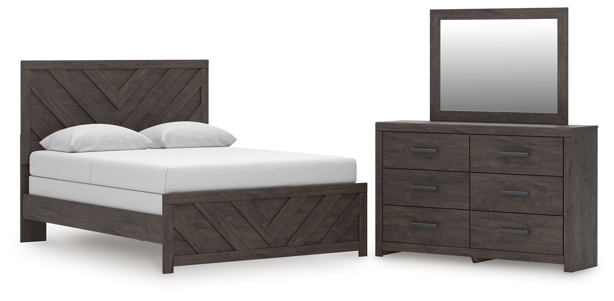 Diamond Furniture - Ashley Furniture - Prendonea Queen Panel Bed, Dresser and Mirror - Queen Panel Bed, Dresser and Mirror - B3789B7