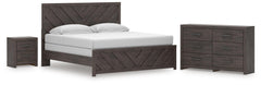 Diamond Furniture - Ashley Furniture - Prendonea King Panel Bed, Dresser and Nightstand - King Panel Bed, Dresser and Nightstand - B3789B16