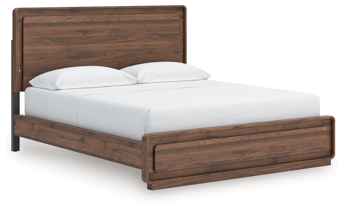 Diamond Furniture - Ashley Furniture - Fortlorn California King Panel Bed - California King Panel Bed / Walnut Brown - PCB386B5