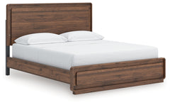 Diamond Furniture - Ashley Furniture - Fortlorn California King Panel Bed - California King Panel Bed / Walnut Brown - PCB386B5