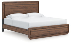 Diamond Furniture - Ashley Furniture - Fortlorn King Panel Bed - King Panel Bed / Walnut Brown - PCB386B4