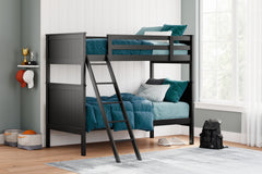 Diamond Furniture - Ashley Furniture - Nextonfort Bedroom - Twin over Twin Bunk Bed / Blue - B396B2