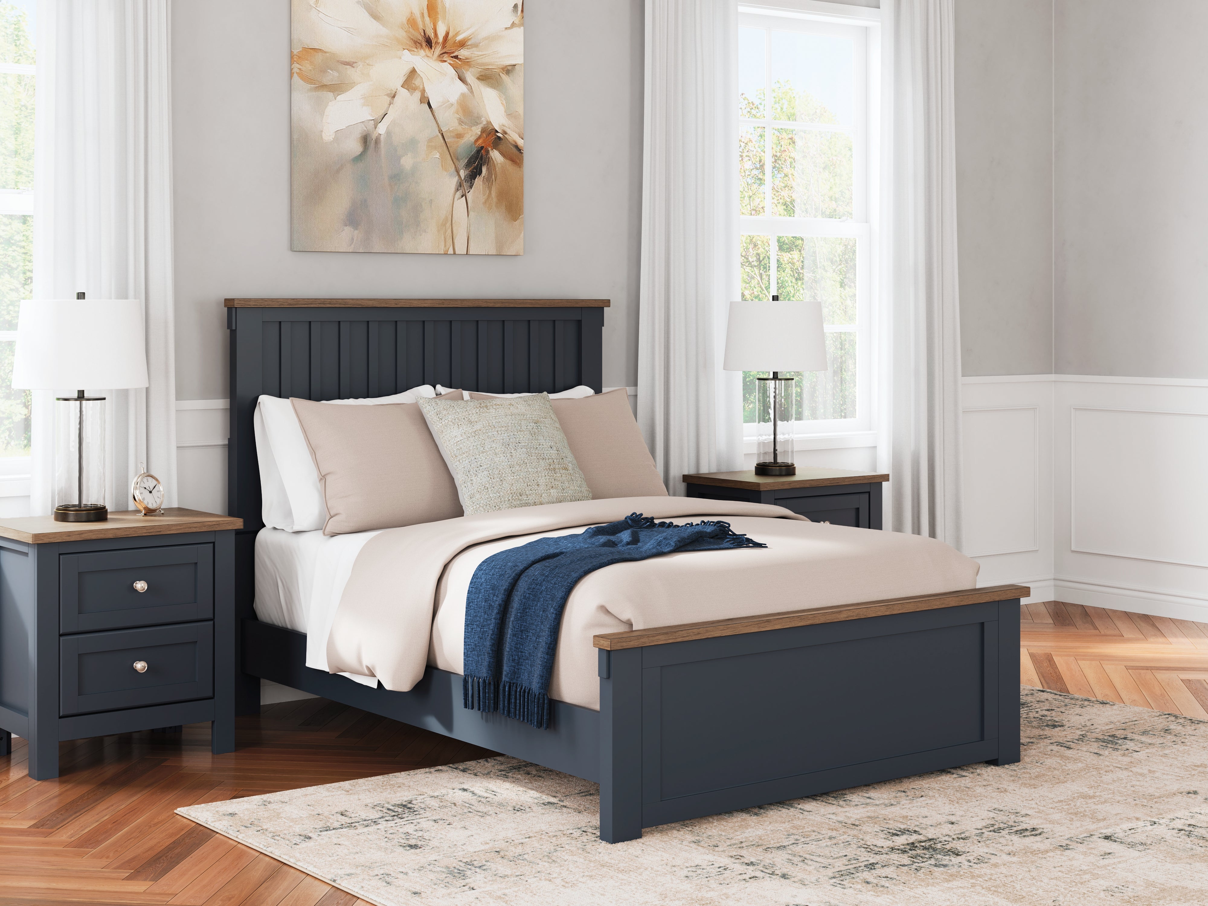 Diamond Furniture - Ashley Furniture - Landocken Full Panel Bed - Full Panel Bed - B414B3