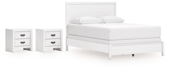 Diamond Furniture - Ashley Furniture - Binterglen Queen Panel Bed and 2 Nightstands - Queen Panel Bed and 2 Nightstands - B427B18