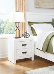 Diamond Furniture - Ashley Furniture - Binterglen Bedroom - Twin Panel Bed / White - B427B2