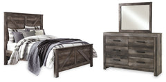 Wynnlow Queen Crossbuck Panel Bed, Dresser and Mirror