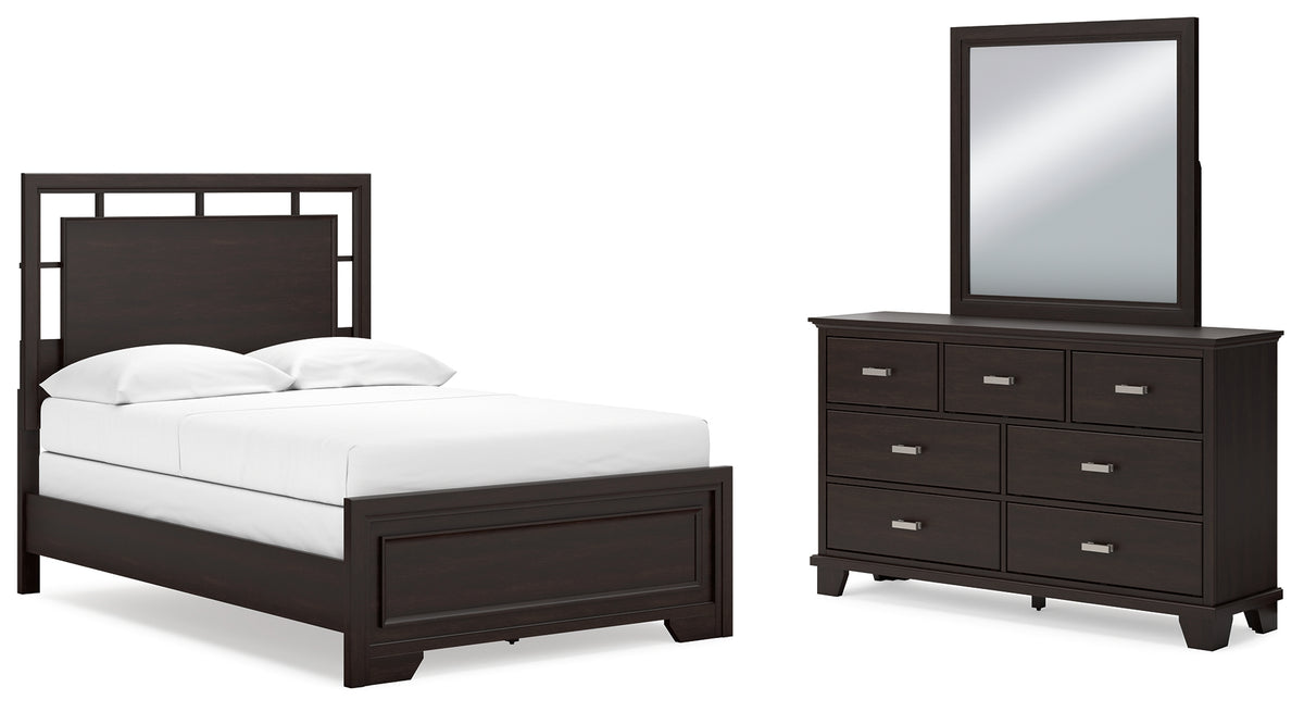 Diamond Furniture - Ashley Furniture - Covetown Full Panel Bed, Dresser and Mirror - Full Panel Bed, Dresser and Mirror - B441B5