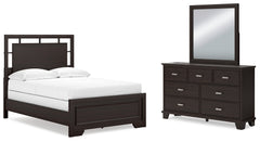 Diamond Furniture - Ashley Furniture - Covetown Full Panel Bed, Dresser and Mirror - Full Panel Bed, Dresser and Mirror - B441B5