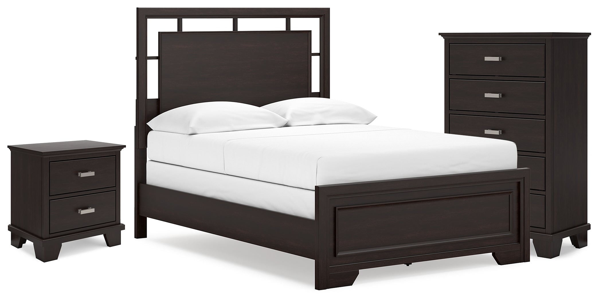 Diamond Furniture - Ashley Furniture - Covetown Full Panel Bed, Chest and Nightstand - Full Panel Bed, Chest and Nightstand - B441B16