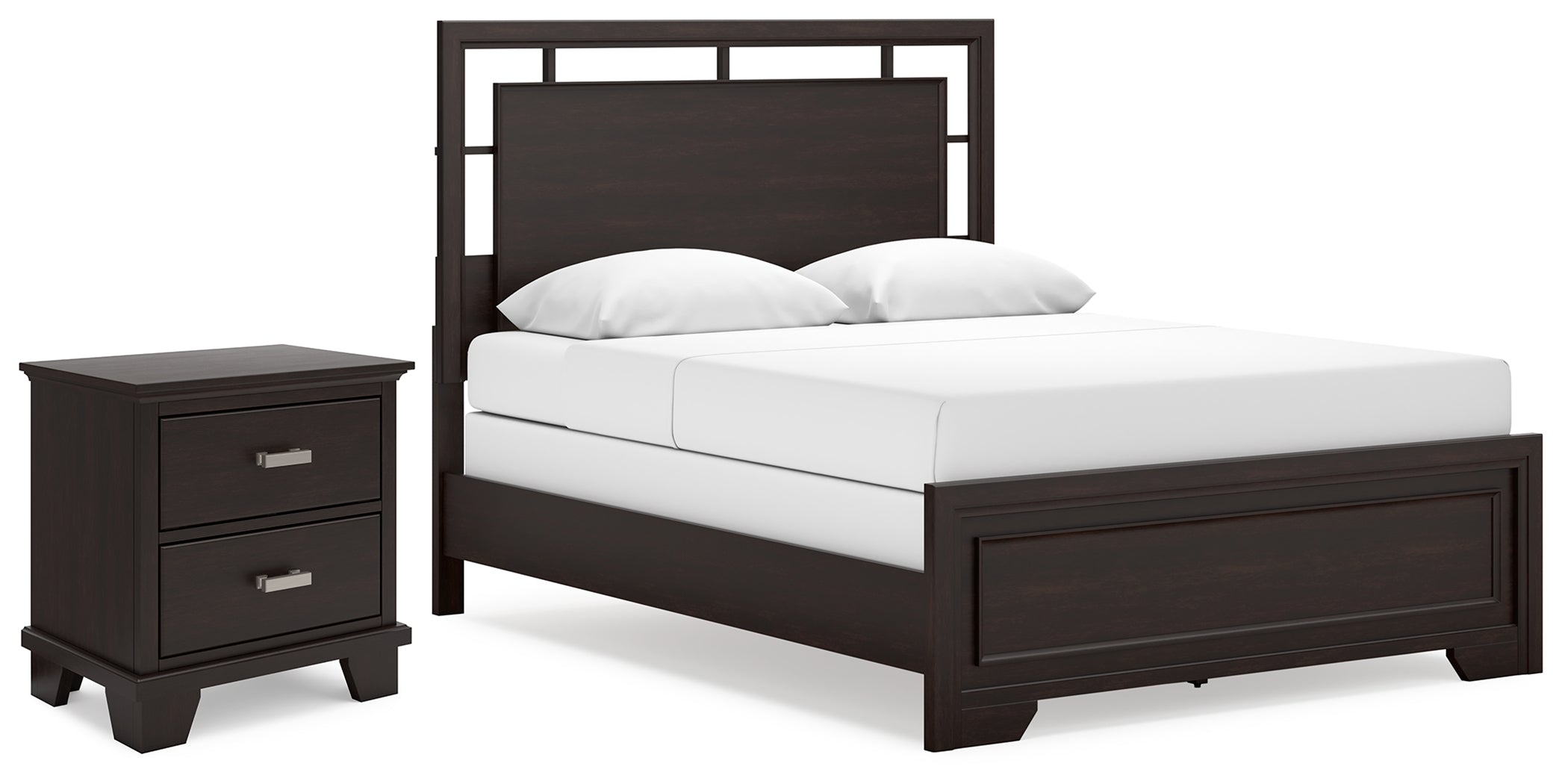 Diamond Furniture - Ashley Furniture - Covetown Queen Panel Bed and Nightstand - Queen Panel Bed and Nightstand - B441B17