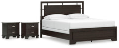 Diamond Furniture - Ashley Furniture - Covetown California King Panel Bed and 2 Nightstands - California King Panel Bed and 2 Nightstands - B441B18