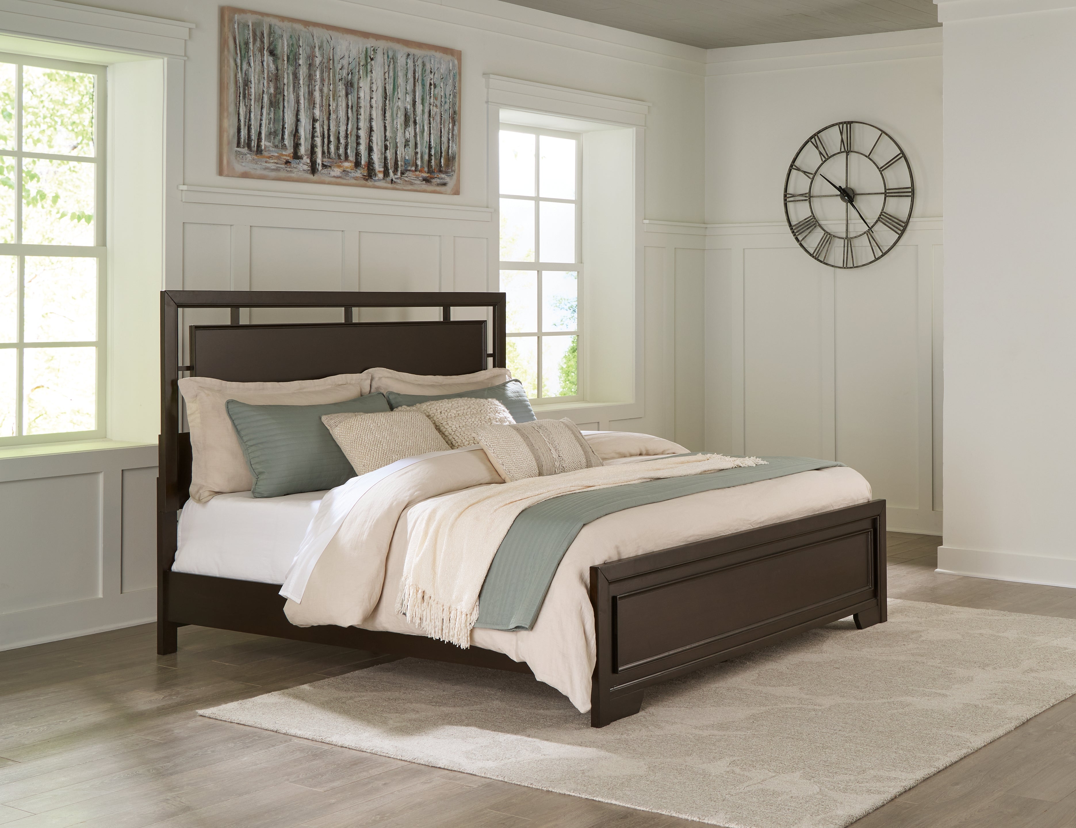 Diamond Furniture - Ashley Furniture - Covetown Bedroom - California King Panel Bed / Dark Brown - B441B9