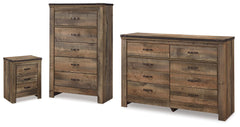 Diamond Furniture - Ashley Furniture - Trinell Dresser, Chest and Nightstand - Dresser, Chest and Nightstand - B446B104