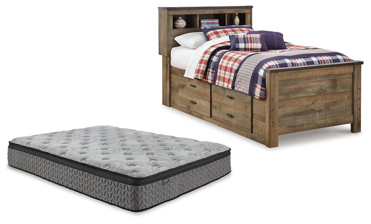 Diamond Furniture - Ashley Furniture - Trinell Twin Bookcase Bed with Mattress - Twin Bookcase Bed with Mattress - B446B106