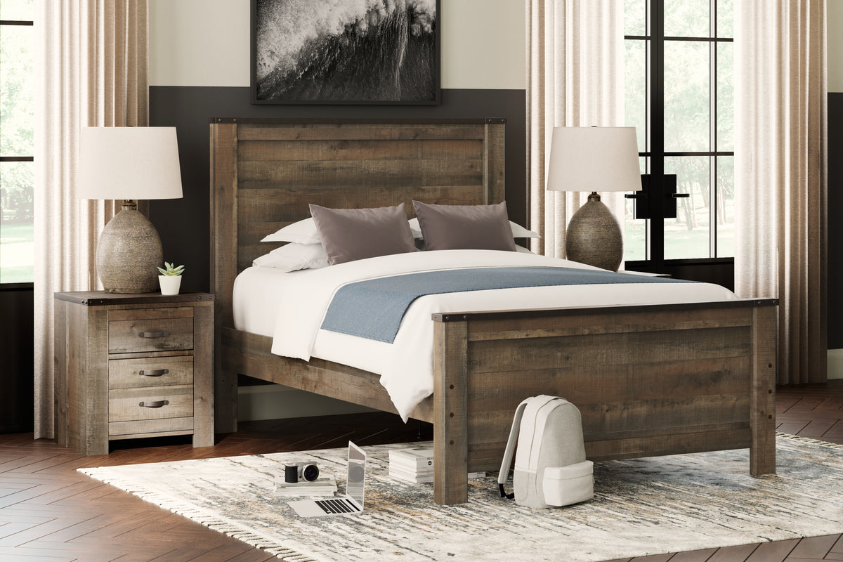 Diamond Furniture - Ashley Furniture - Trinell Bedroom - Full Bookcase Bed with Storage / Brown - B446B91