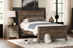 Diamond Furniture - Ashley Furniture - Trinell Bedroom - Full Bookcase Bed with Storage / Brown - B446B91