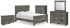 Diamond Furniture - Ashley Furniture - Frandern Queen Panel Bed, Dresser, Mirror, Chest and 2 Nightstands - Queen Panel Bed, Dresser, Mirror, Chest and 2 Nightstands - B4480B29