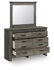 Frandern Queen Panel Bed, Dresser, Mirror, Chest and 2 Nightstands