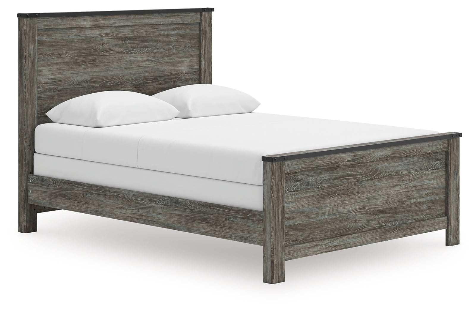 Diamond Furniture - Ashley Furniture - Frandern Bedroom - Queen Panel Bed / Black/Gray - B4480B21