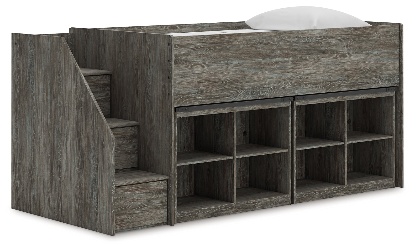 Frandern Twin Loft Bed with Drawer Storage