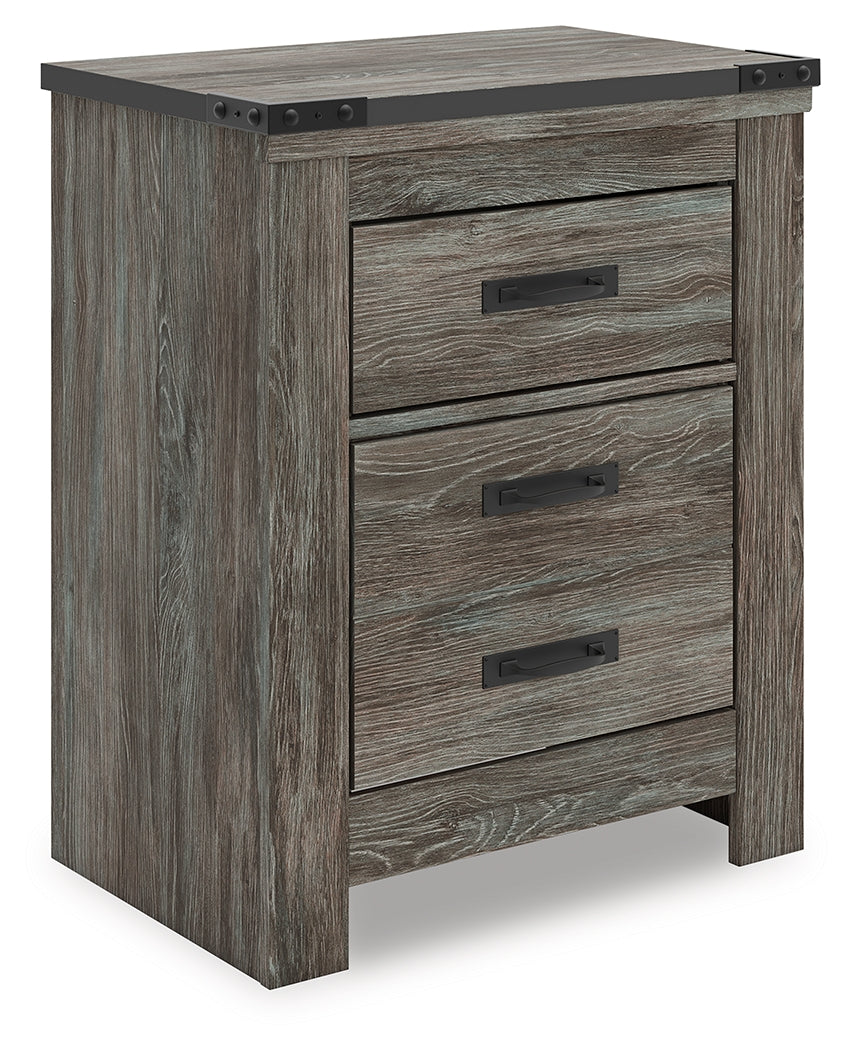 Diamond Furniture - Ashley Furniture - Frandern Bedroom - Two Drawer Night Stand / Gray - B4480-92