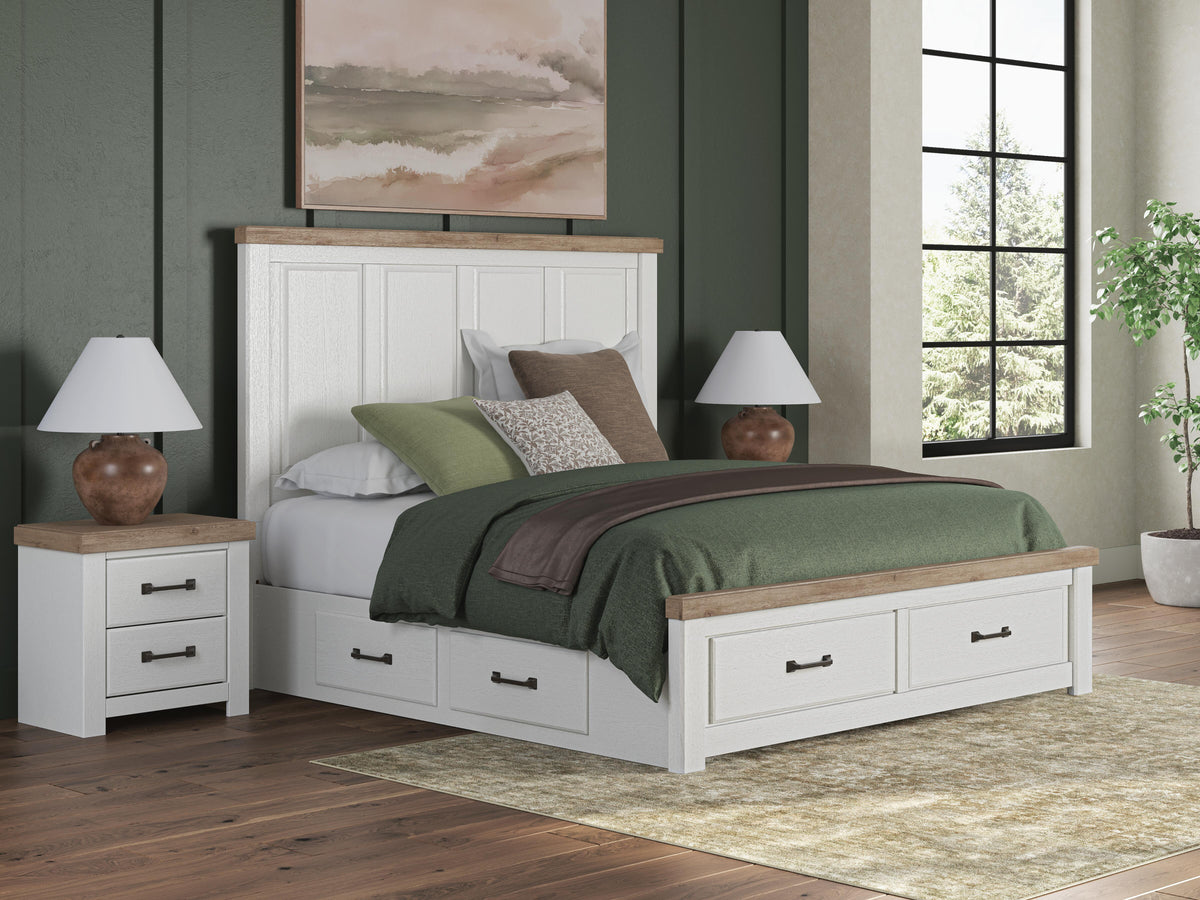 Diamond Furniture - Ashley Furniture - Savonport King Panel Storage Bed - King Panel Storage Bed - B4615B17