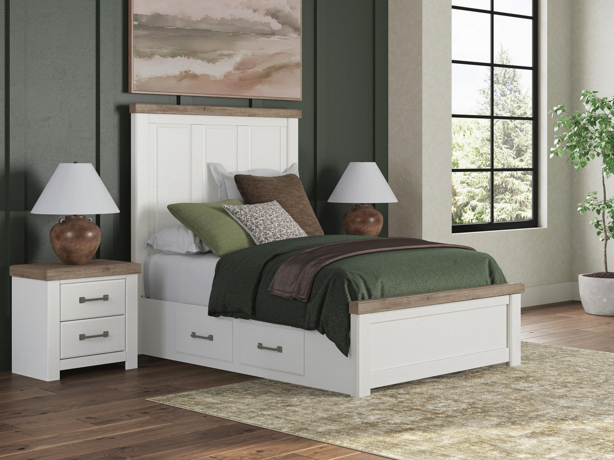 Diamond Furniture - Ashley Furniture - Savonport Full Panel Bed with Storage - Full Panel Bed with Storage - B4615B19