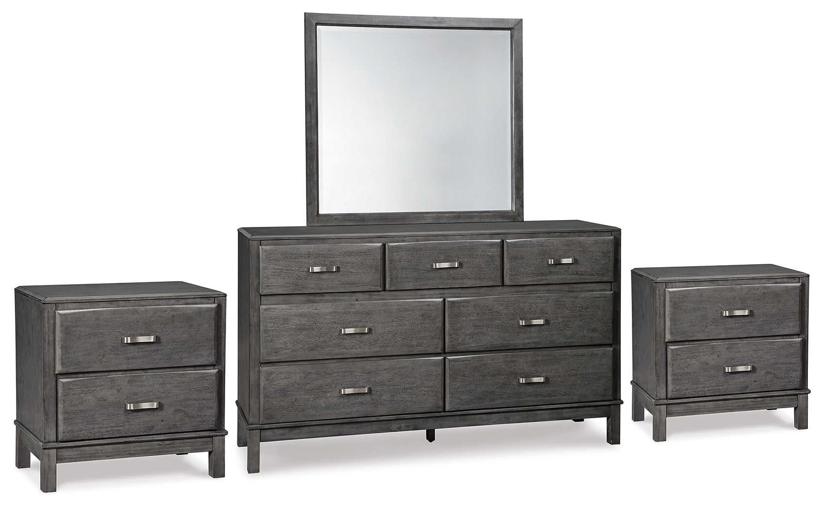 Diamond Furniture - Ashley Furniture - Caitbrook Dresser, Mirror and 2 Nightstands - Dresser, Mirror and 2 Nightstands - B476B25