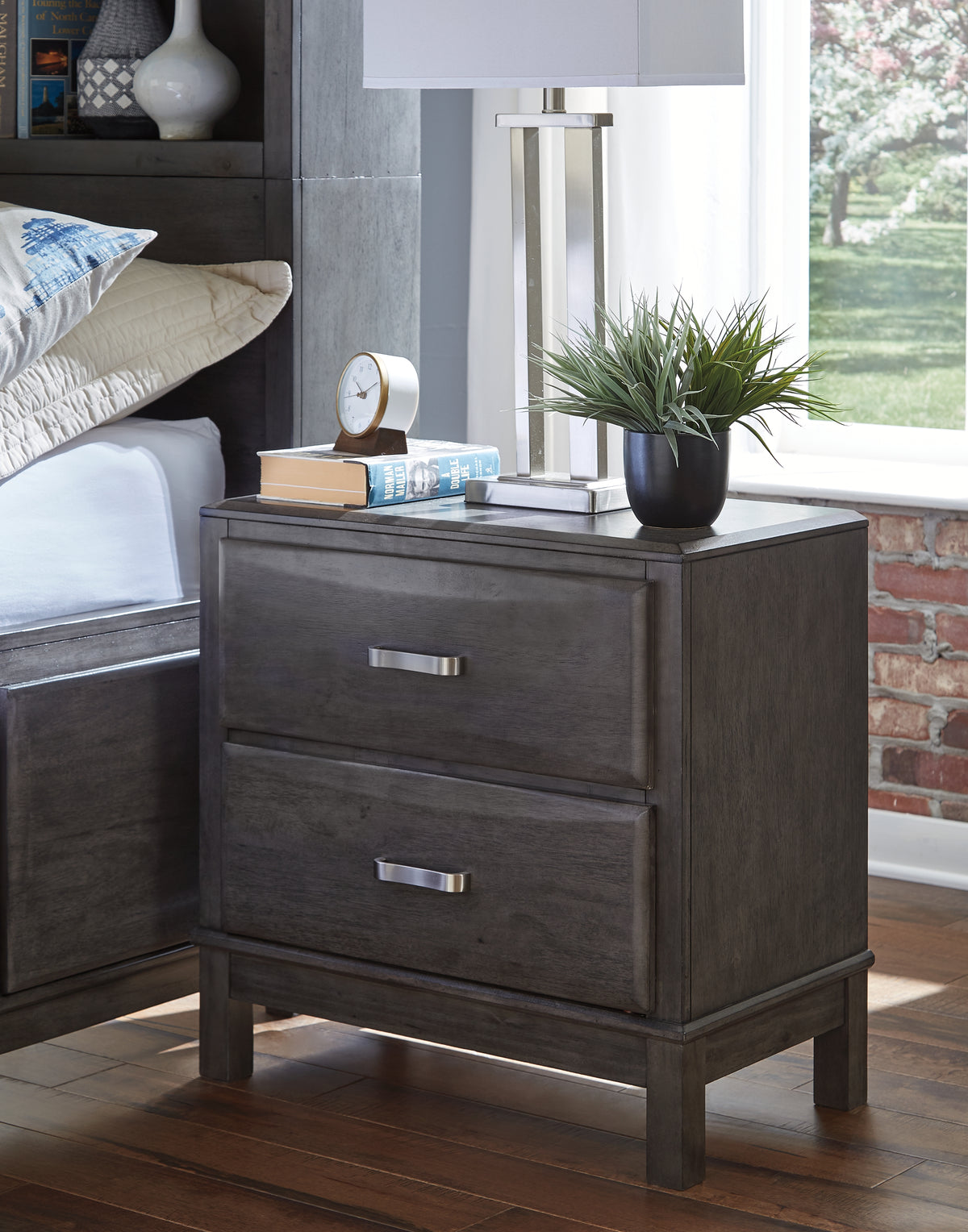 Diamond Furniture - Ashley Furniture - Caitbrook Nightstand - Two Drawer Night Stand - B476-92