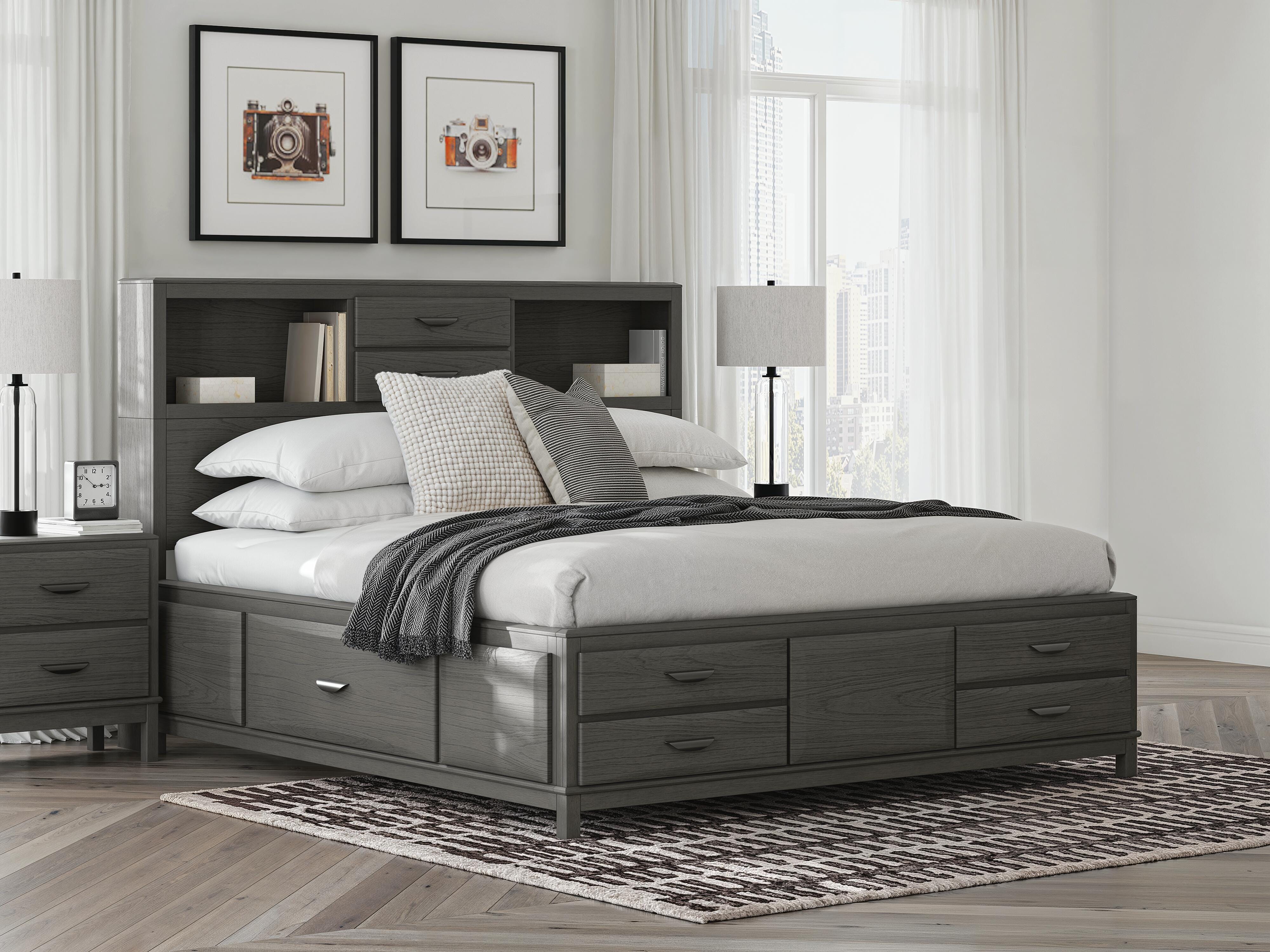 Diamond Furniture - Ashley Furniture - Mazing California King Storage Bed - California King Storage Bed - PCB478B7