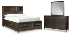 Diamond Furniture - Ashley Furniture - Vanmore Full Storage Bed, Dresser and Mirror - Full Storage Bed, Dresser and Mirror - B479B5
