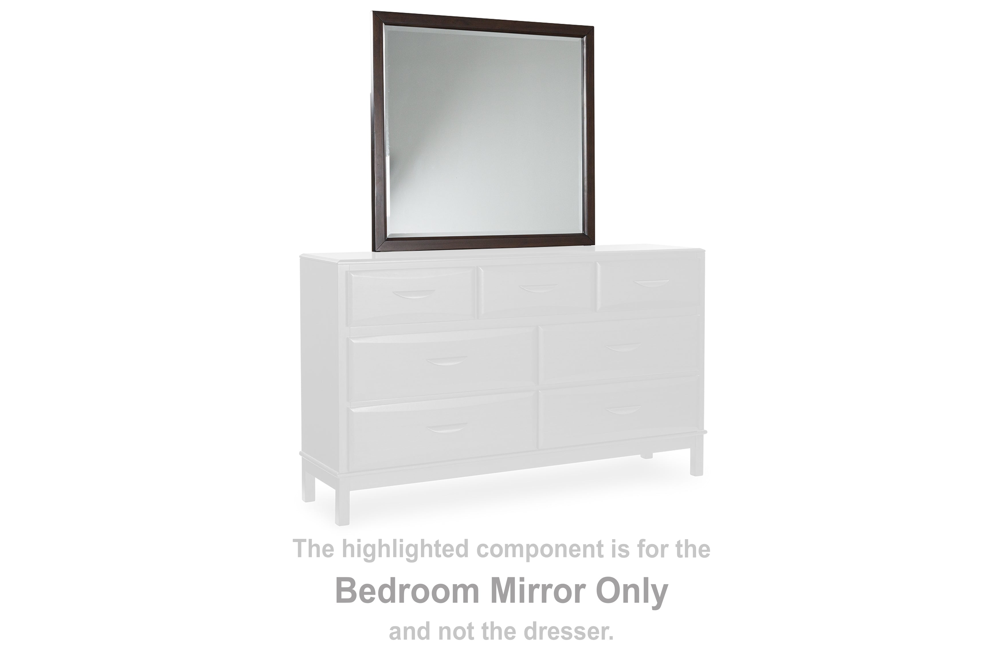 Diamond Furniture - Ashley Furniture - Vanmore Bedroom - Bedroom Mirror / Dark Brown - B479-36