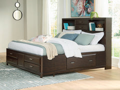 Diamond Furniture - Ashley Furniture - Vanmore Bedroom - California King Storage Bed / Dark Brown - B479B7