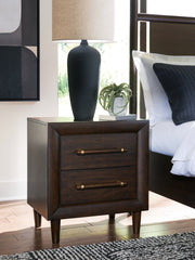 Diamond Furniture - Ashley Furniture - Dantenton Nightstand - Two Drawer Night Stand - B611-92