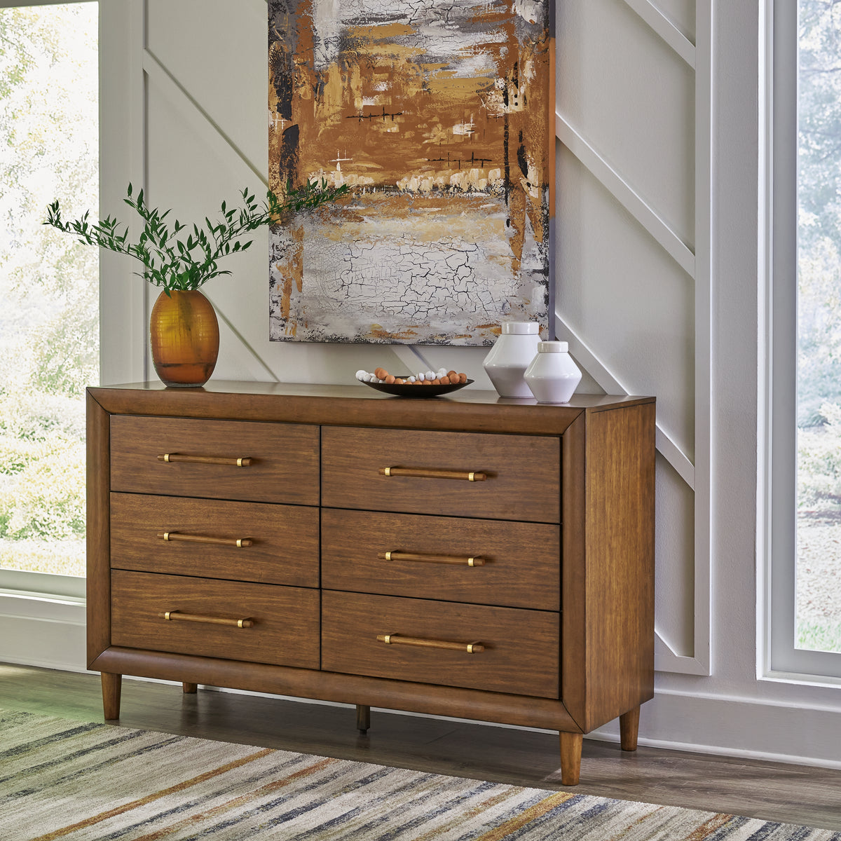 Diamond Furniture - Ashley Furniture - Lyncott Bedroom - Two Drawer Night Stand / Brown - B615-92