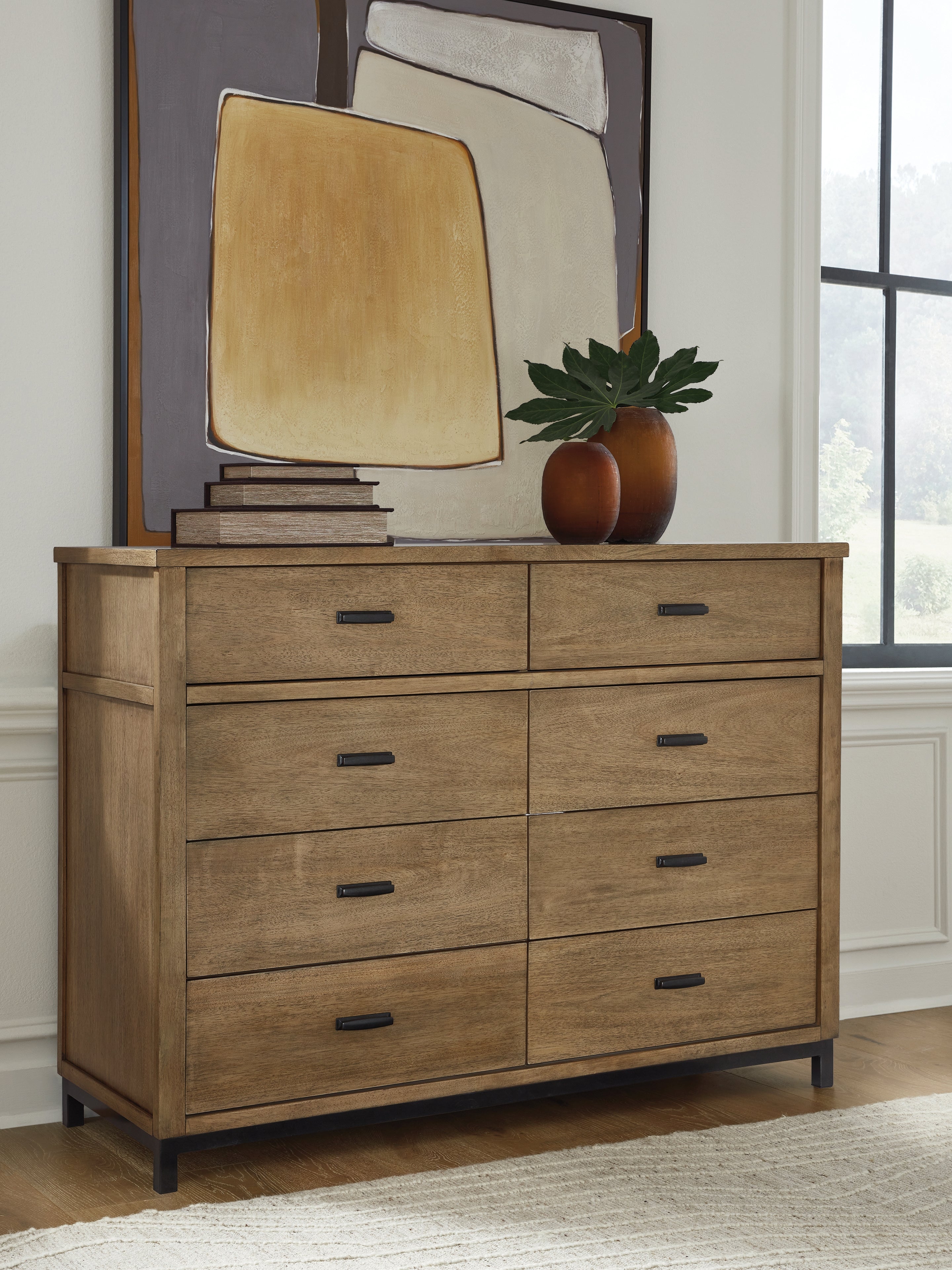 Diamond Furniture - Ashley Furniture - Tomtyn Bedroom - Dresser / Light Brown - B622-31