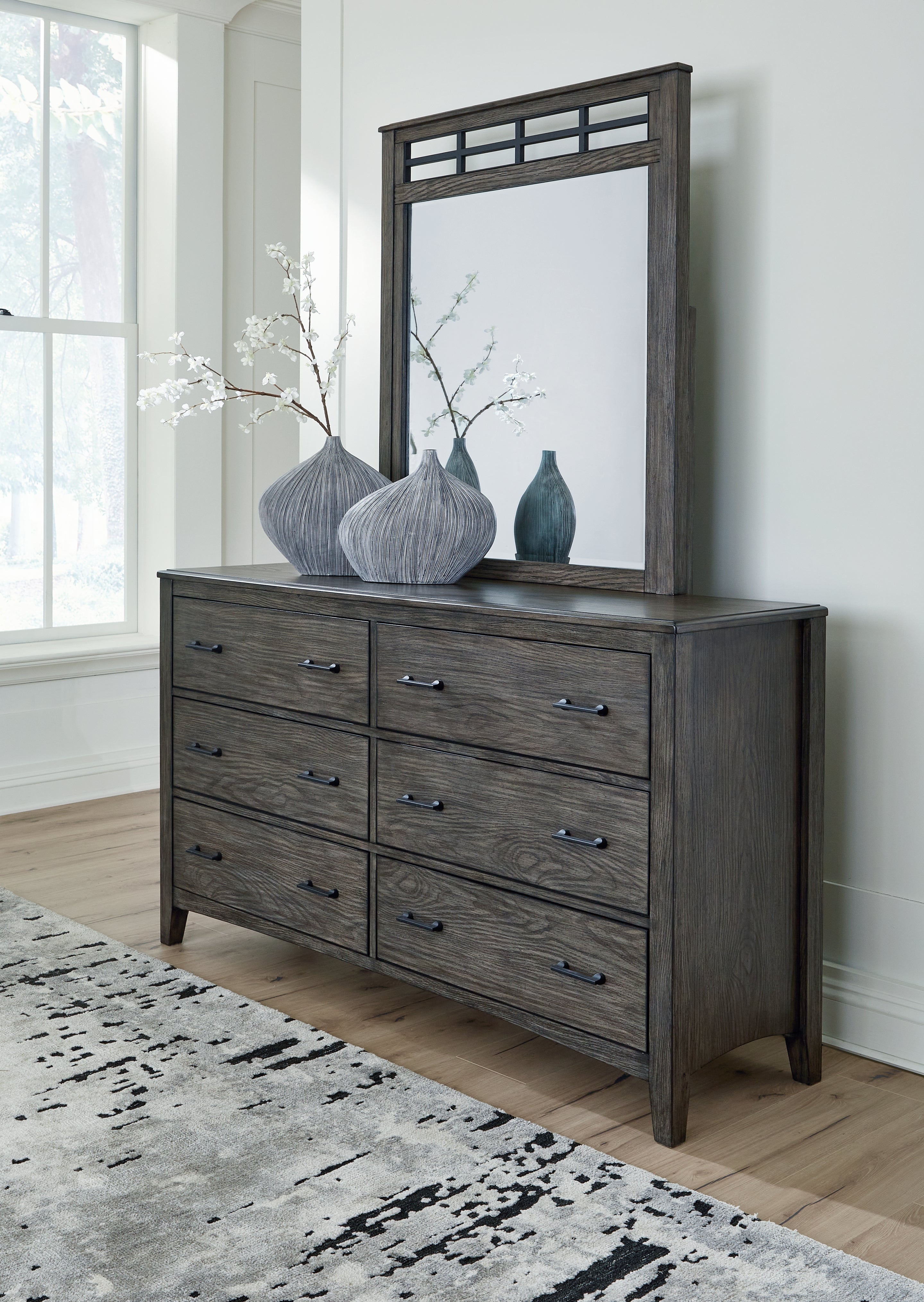 Montillan Queen Panel Bed, Dresser, Mirror and Nightstand