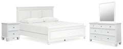 Fortman King Panel Bed, Dresser, Mirror and Nightstand