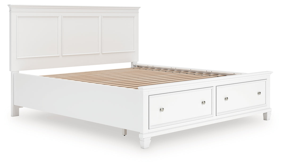 Diamond Furniture - Ashley Furniture - Fortman California King Panel Storage Bed - California King Panel Storage Bed - B680B23