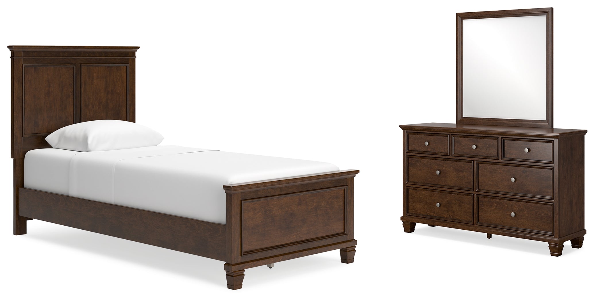 Diamond Furniture - Ashley Furniture - Danabrin Twin Panel Bed, Dresser and Mirror - Twin Panel Bed, Dresser and Mirror - B685B7