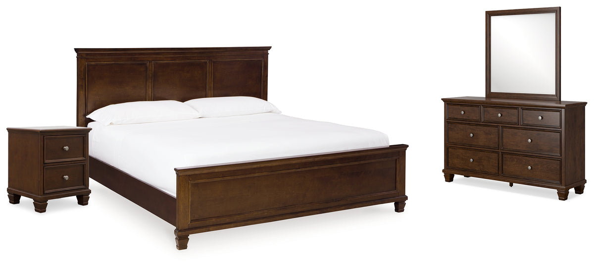 Diamond Furniture - Ashley Furniture - Danabrin King Panel Bed, Dresser, Mirror and Nightstand - King Panel Bed, Dresser, Mirror and Nightstand - B685B14