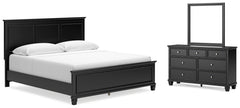 Diamond Furniture - Ashley Furniture - Lanolee King Panel Bed, Dresser and Mirror - King Panel Bed, Dresser and Mirror - B687B13