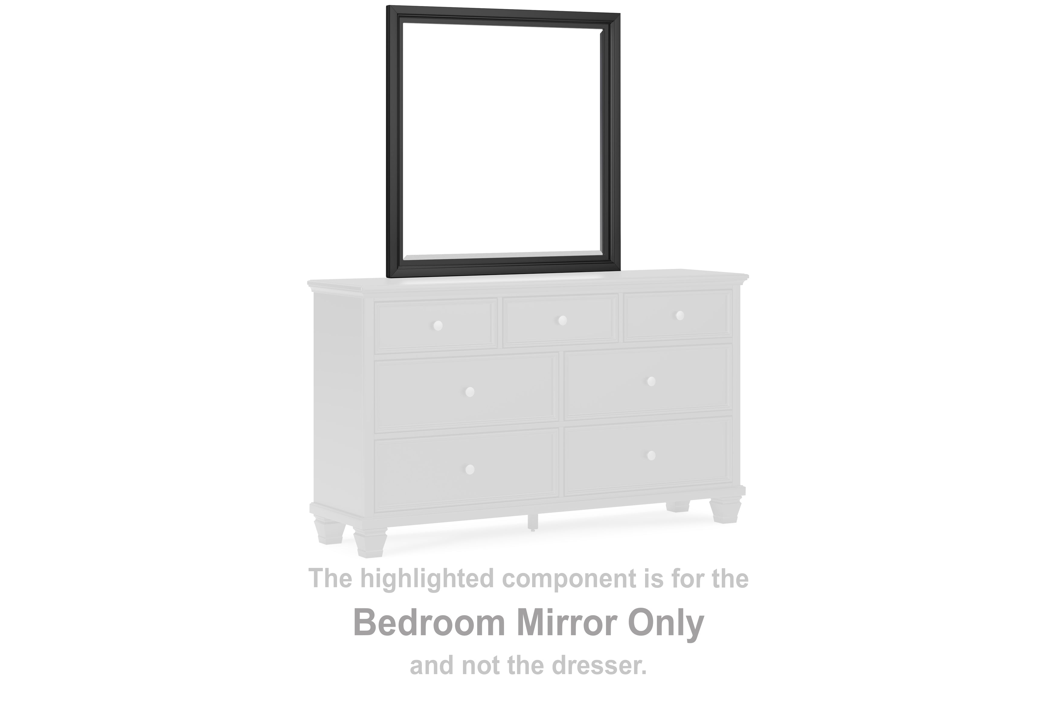 Diamond Furniture - Ashley Furniture - Lanolee Bedroom - Bedroom Mirror / Black - B687-36