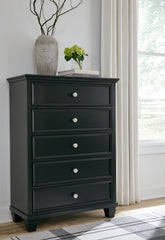 Diamond Furniture - Ashley Furniture - Lanolee Chest of Drawers - Five Drawer Chest - B687-46